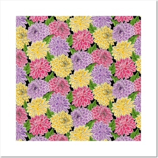 Dahlia Pattern Posters and Art